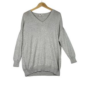 BCBGeneration V Neck Oversized Gray Sweater Size‎ XS